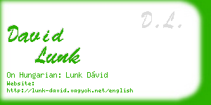 david lunk business card